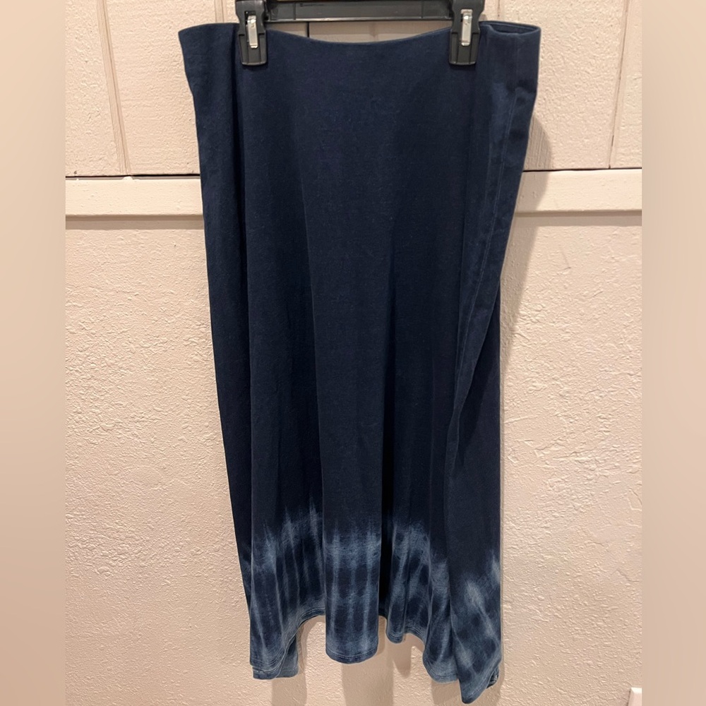 NWT JJill Navy Blue Tie-Dye Skirt